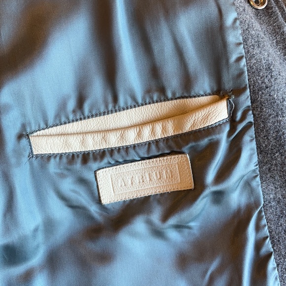 Baseball leather and wool jacket - Picture 4 of 7